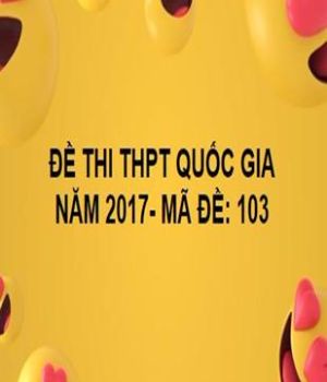 ĐỀ THI THPT QUỐC GIA- TOÁN- MÃ ĐỀ: 103- NĂM 2017