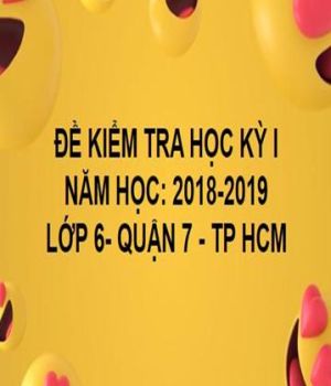 ĐỀ THI HỌC KỲ I- QUẬN 7- TOÁN 6- TP HCM- NĂM HỌC 2018- 2019
