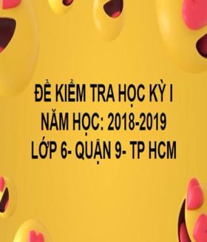 ĐỀ THI HỌC KỲ I- QUẬN 9- TOÁN 6- TP HCM- NĂM HỌC 2018- 2019