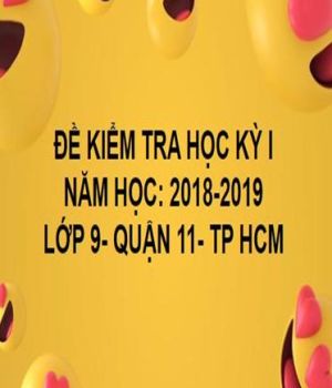 ĐỀ THI HỌC KỲ I- QUẬN 11- TOÁN 9- TP HCM- NĂM HỌC 2018- 2019