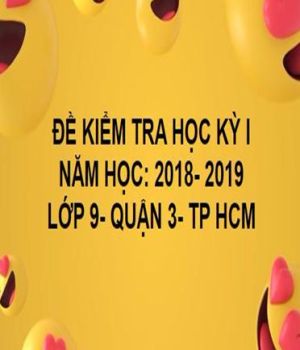 ĐỀ THI HỌC KỲ I- QUẬN 3- TOÁN 9- TP HCM- NĂM HỌC 2018- 2019