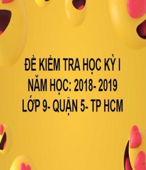 ĐỀ THI HỌC KỲ I- QUẬN 5- TOÁN 9- TP HCM- NĂM HỌC 2018- 2019